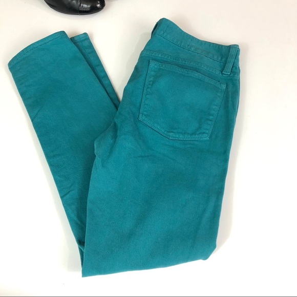 J. Crew Denim - J. Crew Toothpick Jean Teal Garment-Dyed Twill 27